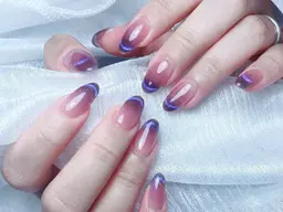 🔆ワンホンネイルマグネット🧲フレンチ7980【初回ジェルオフ無料厚み出し込み】