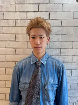 メンズカット+ブリーチオンカラー