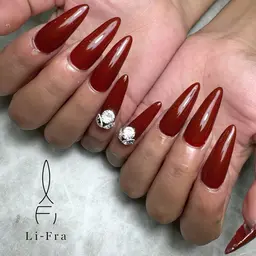 次世代チップ長さ出し×ワンカラーorラメグラネイル