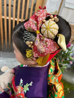 七五三【7歳】衣装・ヘアセットメイク着付け・スタジオ撮影全データ（50カット保証）※衣装持ち込みOK