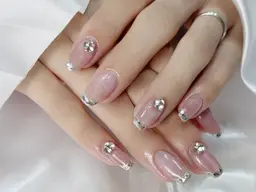 ガラスフレンチネイル