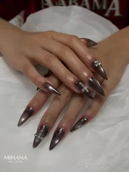 【チップ】長さ出し10本＊マグネットワンカラー 《ご新規様オフ無料♪》¥8000