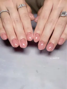 【 美爪育成 】うるつやワンカラー・グラデーション🫧ワンホンちゅるんネイル