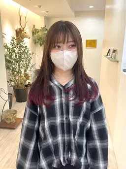 【Open記念11月・12月限定価格】🍒カット+ポイントカラー(ブリーチ込み)+全体カラー🍒