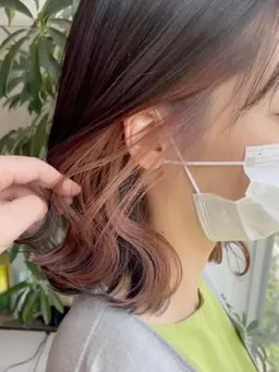 垢抜けインナーカラー、イヤリングカラー