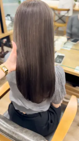 【透け感たっぷりブリーチ込み🤍】ブリーチ➕髪質改善カラー¥15950