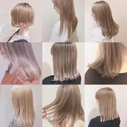 【黒髪卒業🤍】カット+ハイブリーチ(ケアブリーチ2回)+ツヤ髪カラー+保湿トリートメント＋保湿ヘッドスパ_¥19000