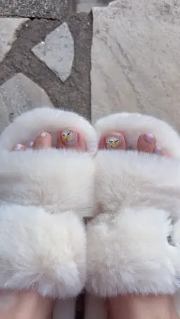 雪だるまデザインネイル