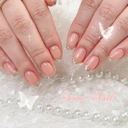 🌠🌠大人気ガラスフレンチ/ミラーフレンチ/ミラーグラデーション(オフあり+500)【パラジェルあり】