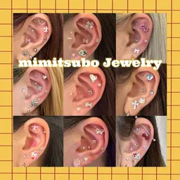 今話題！【耳ツボジュエリー】💎可愛すぎるヘルスケア🫧キティーちゃんなどパーツの種類多数ご用意✨《10個​〜​》