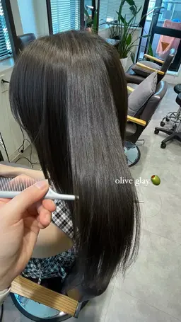 【平日・土曜19時限定】【人気No.1】【ワンカラー】透明感オリーブカラー🫒+保湿トリートメント🤍