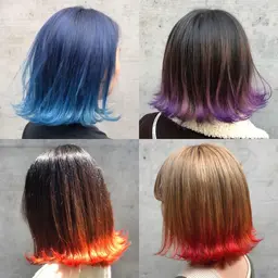 毛先をケアブリーチして可愛いポイントカラーを入れたい方はこれ⭐️裾カラー（グラデーションカラー）⭐️毛先ダブルカラー♥️