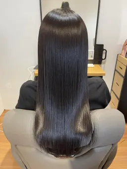 カラーリング+リンゴの髪質改善トリートメント+リンパ流しヘッドスパ