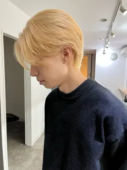 メンズカット+ケアブリーチ+カラー&2step トリートメント