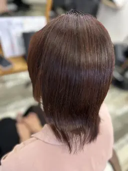 【髪質改善+シンプルカット🪄】シンプルなカット、ツヤツヤな髪質🪽