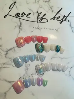 フットネイル【新規限定】付け替えオフ込み♡バブルフットバス＆甘皮処理込み♡¥8100