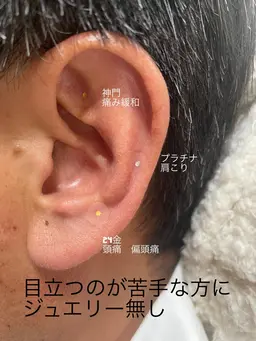【耳ツボジュエリー】内側から綺麗に/片耳3粒　両耳で6粒お試し価格¥1500