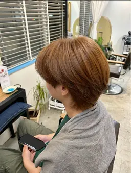 ケアカラー＋COTAエヴァーリーフスキャルプエステ（ショート）