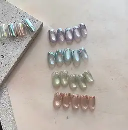 🎊ハンドネイル【新規オフ無料】マグネット・ミラーフレンチコース ¥8580