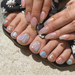 ✨オフ無料✨フットネイルアートし放題💜1000円分パーツ込み❣️