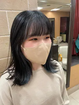🍀前髪うねり改善🍀【カット】＋【前髪ストレートパーマ】＋【2stepトリートメント】顔周り縮毛矯正/