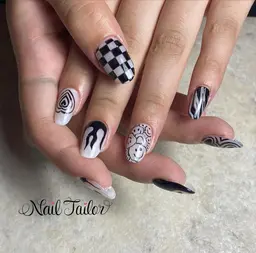 ♪ワンカラー＋ジェルアート2本♪手描き・エアジェル・シールなど♪アート¥550​〜​/1本  10本アートは¥11,000​〜​