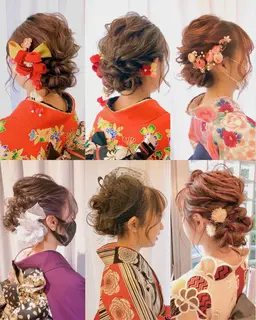 《成人式》✨振袖着付け&ヘアセット✨単品メニューでもおうけできます。こちらのご予約はすぐ予約は使えません！メイク追加可能