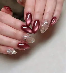 2月新規☆限定 マグネットネイル✖️ラメenoi or tomiフラッシュネイル