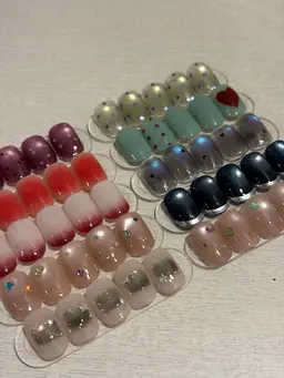 【オフ込み】韓国っぽ🫧トレンドサンプル🛋️🌙20種類以上から選べる🫶/色変更OK◎/ショートネイル限定🐾