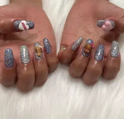 【オフなし】10本長さだしワンカラー　ラメ/フラッシュ🌟