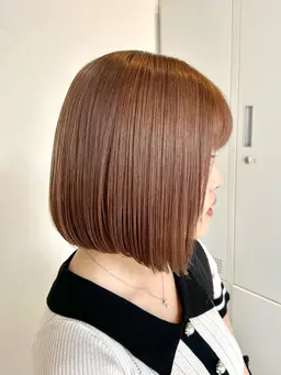 【前回ブリーチ、ハイライト担当させていただいた方のみ限定】💛メンテナンスカット＋髪質改善艶カラー＋超音波艶tr💛