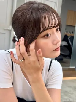 【✨おすすめ超特価46％オフ✨ミニモ学割✨🌈】小顔前髪カット & 低ダメージカラー✨ & 1stepトリートメント