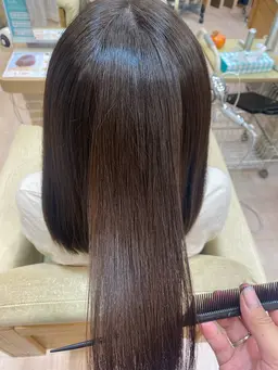 カット＋酸性ストレート＋トリートメント
