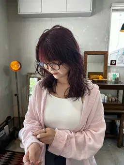 【平日限定】　カット+艶カラー+トリートメント　¥14500→7800