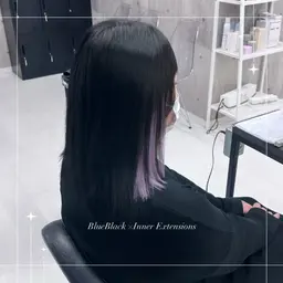 《🌈ブリーチせずにインナーカラーを楽しみたい方へ🪼‪》ワンカラー➕インナーエクステ➕エクステカット✨️