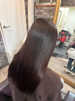 アルカリ縮毛矯正+水素TR