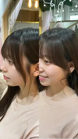 𓊆お出かけ前にも♩𓊇 お顔周りカット+巻き仕上げ🪞🤍