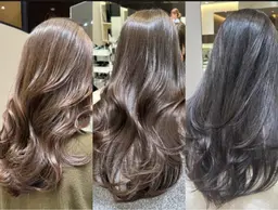 《オシャレ感♪》似合わせカット＋透明感カラー＋ツヤ髪トリートメント🩵