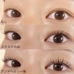 アンドヘルシー【フラットラッシュ＋まつげパーマ】100本