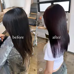 1/17.18.限定♥️透明感カラー＋トリートメント(SB込)+/ブリーチなしカラー/韓国/名古屋/栄/髪質改善