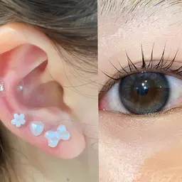 【全員使える .｡.:*】パリジェンヌラッシュリフト➕耳つぼジュエリー両耳10粒👀✨👂🏻