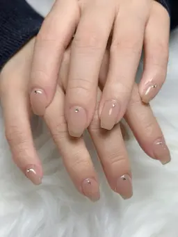 ジェルスカルプ10本(自爪の1/3の長さだし)+ワンカラーorラメグラデーション