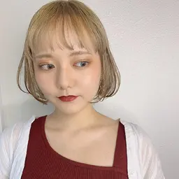 【ハイトーンクーポン】✨明るいベージュやブロンド必須✨ホワイトブリーチトリプルカラー+トリートメント