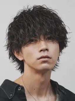 【🐺メンズ限定🐺】ウルフ+波巻きツイスパ/ツーブロック/ツイストスパイラル/シャドウパーマ/メンズパーマ