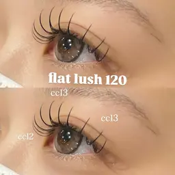 【❣️本日限定ゲリラクーポン❣️】 フラットラッシュ120本🌿+500円LED変更可💭