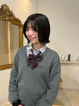 (一番気になるお悩み解消!✨)【顔周り縮毛矯正+顔まわりカット✂️】