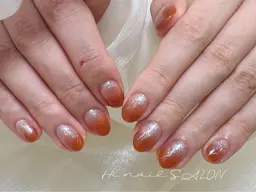 SNS話題ワンホンネイル⟡.·*.カラーグラデーション➕マグネット