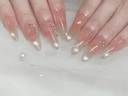 Jrネイリスト(オフなし) 人気No.2  ロングスカルプ シンプルネイルチップ―¥4280