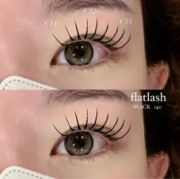 【1月限定クーポン】フラットラッシュ140本(上)