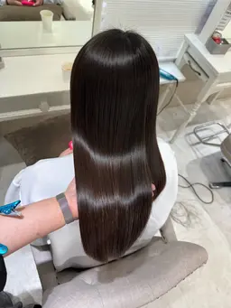 ノンダメージ酸性縮毛矯正＋水素トリートメント⚠️2回目以降¥19000